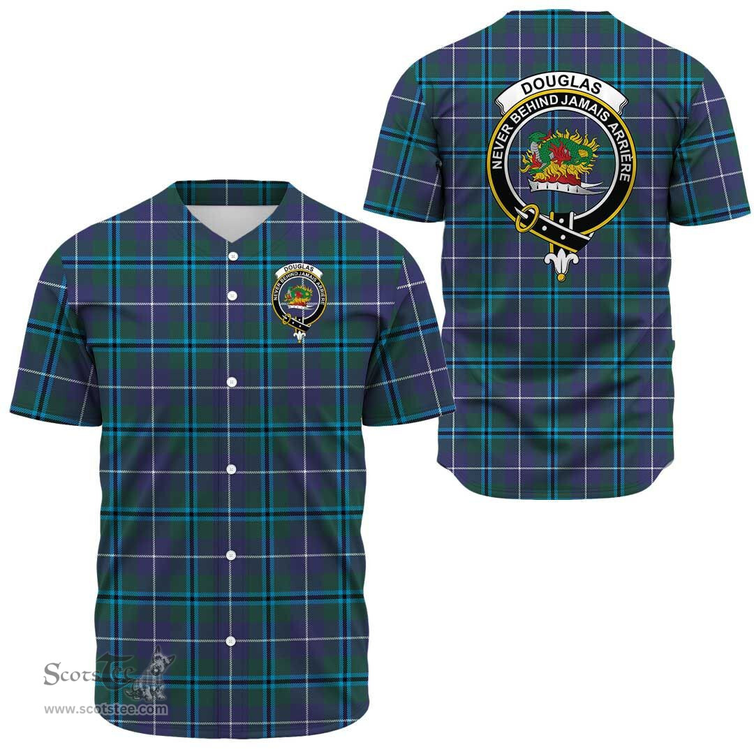 Scottish Douglas Modern Clan Tartan Baseball Jersey - Crest Classic Scottish Plaid Tartan Plaid