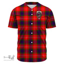 Scottish Fraser Modern Clan Tartan Baseball Jersey - Crest Classic Scottish Plaid Tartan Plaid