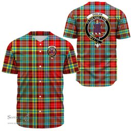 Scottish Ogilvie Hunting Ancient Clan Tartan Baseball Jersey - Crest Classic Scottish Plaid Tartan Plaid
