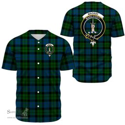 Scottish MacKay Modern Clan Tartan Baseball Jersey - Crest Classic Scottish Plaid Tartan Plaid