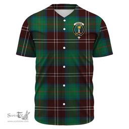 Scottish Chisholm Hunting Ancient Clan Tartan Baseball Jersey - Crest Classic Scottish Plaid Tartan Plaid