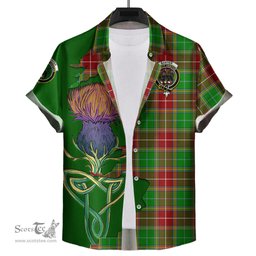 Scottish Baxter Modern Clan Tartan Crest with Thistle and Scotland Map Tartan Plaid Shirt Scottish Plaid Tartan Plaid - ScotsTee - scotstee.com
