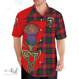 Scottish Belshes Clan Tartan Crest with Thistle and Scotland Map Tartan Plaid Shirt Scottish Plaid Tartan Plaid - ScotsTee - scotstee.com