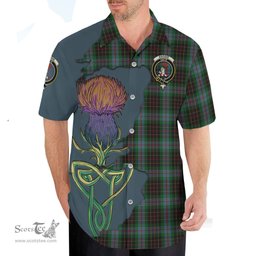 Scottish Brodie Hunting Clan Tartan Crest with Thistle and Scotland Map Tartan Plaid Shirt Scottish Plaid Tartan Plaid - ScotsTee - scotstee.com