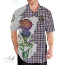 Scottish Boswell Clan Tartan Crest with Thistle and Scotland Map Tartan Plaid Shirt Scottish Plaid Tartan Plaid - ScotsTee - scotstee.com