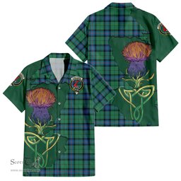 Scottish Armstrong Ancient Clan Tartan Crest with Thistle and Scotland Map Tartan Plaid Shirt Scottish Plaid Tartan Plaid - ScotsTee - scotstee.com