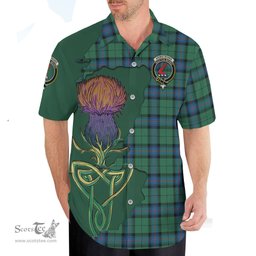Scottish Armstrong Ancient Clan Tartan Crest with Thistle and Scotland Map Tartan Plaid Shirt Scottish Plaid Tartan Plaid - ScotsTee - scotstee.com