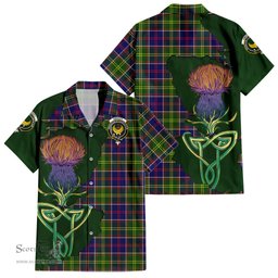 Scottish Arnott Clan Tartan Crest with Thistle and Scotland Map Tartan Plaid Shirt Scottish Plaid Tartan Plaid - ScotsTee - scotstee.com