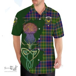 Scottish Arnott Clan Tartan Crest with Thistle and Scotland Map Tartan Plaid Shirt Scottish Plaid Tartan Plaid - ScotsTee - scotstee.com
