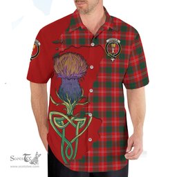Scottish Chisholm Modern Clan Tartan Crest with Thistle and Scotland Map Tartan Plaid Shirt Scottish Plaid Tartan Plaid - ScotsTee - scotstee.com