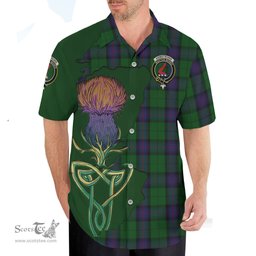 Scottish Armstrong Clan Tartan Crest with Thistle and Scotland Map Tartan Plaid Shirt Scottish Plaid Tartan Plaid - ScotsTee - scotstee.com