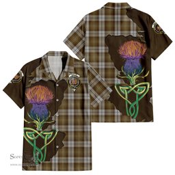 Scottish Baillie Dress Clan Tartan Crest with Thistle and Scotland Map Tartan Plaid Shirt Scottish Plaid Tartan Plaid - ScotsTee - scotstee.com