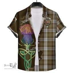 Scottish Baillie Dress Clan Tartan Crest with Thistle and Scotland Map Tartan Plaid Shirt Scottish Plaid Tartan Plaid - ScotsTee - scotstee.com