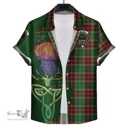 Scottish Baxter Clan Tartan Crest with Thistle and Scotland Map Tartan Plaid Shirt Scottish Plaid Tartan Plaid - ScotsTee - scotstee.com