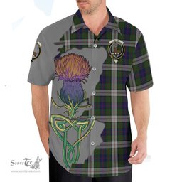 Scottish Blair Dress Clan Tartan Crest with Thistle and Scotland Map Tartan Plaid Shirt Scottish Plaid Tartan Plaid - ScotsTee - scotstee.com