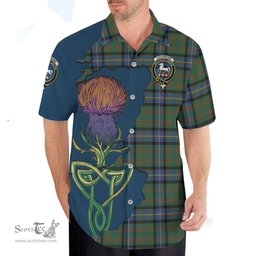 Scottish Cochrane Ancient Clan Tartan Crest with Thistle and Scotland Map Tartan Plaid Shirt Scottish Plaid Tartan Plaid - ScotsTee - scotstee.com