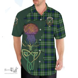 Scottish Blackadder Clan Tartan Crest with Thistle and Scotland Map Tartan Plaid Shirt Scottish Plaid Tartan Plaid - ScotsTee - scotstee.com