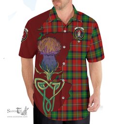 Scottish Boyd Modern Clan Tartan Crest with Thistle and Scotland Map Tartan Plaid Shirt Scottish Plaid Tartan Plaid - ScotsTee - scotstee.com