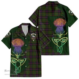 Scottish Cochrane Clan Tartan Crest with Thistle and Scotland Map Tartan Plaid Shirt Scottish Plaid Tartan Plaid - ScotsTee - scotstee.com