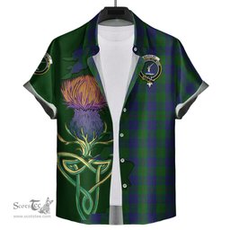 Scottish Barclay Clan Tartan Crest with Thistle and Scotland Map Tartan Plaid Shirt Scottish Plaid Tartan Plaid - ScotsTee - scotstee.com