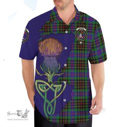Scottish Brodie Hunting Modern Clan Tartan Crest with Thistle and Scotland Map Tartan Plaid Shirt Scottish Plaid Tartan Plaid - ScotsTee - scotstee.com