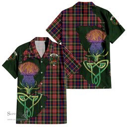 Scottish Christie Clan Tartan Crest with Thistle and Scotland Map Tartan Plaid Shirt Scottish Plaid Tartan Plaid - ScotsTee - scotstee.com