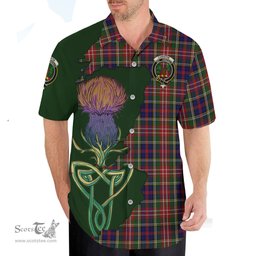 Scottish Christie Clan Tartan Crest with Thistle and Scotland Map Tartan Plaid Shirt Scottish Plaid Tartan Plaid - ScotsTee - scotstee.com