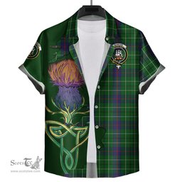 Scottish Duncan Clan Tartan Crest with Thistle and Scotland Map Tartan Plaid Shirt Scottish Plaid Tartan Plaid - ScotsTee - scotstee.com
