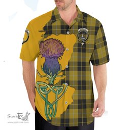 Scottish Barclay Dress Clan Tartan Crest with Thistle and Scotland Map Tartan Plaid Shirt Scottish Plaid Tartan Plaid - ScotsTee - scotstee.com
