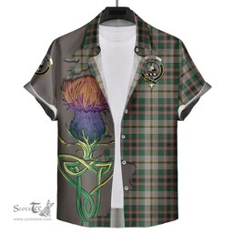 Scottish Craig Ancient Clan Tartan Crest with Thistle and Scotland Map Tartan Plaid Shirt Scottish Plaid Tartan Plaid - ScotsTee - scotstee.com