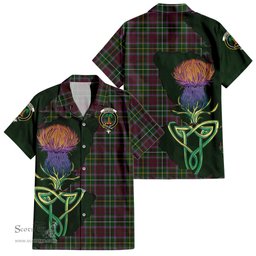 Scottish Crosbie Clan Tartan Crest with Thistle and Scotland Map Tartan Plaid Shirt Scottish Plaid Tartan Plaid - ScotsTee - scotstee.com