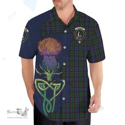 Scottish Fletcher Clan Tartan Crest with Thistle and Scotland Map Tartan Plaid Shirt Scottish Plaid Tartan Plaid - ScotsTee - scotstee.com