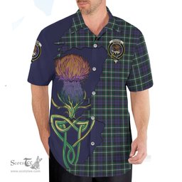 Scottish Graham of Montrose Modern Clan Tartan Crest with Thistle and Scotland Map Tartan Plaid Shirt Scottish Plaid Tartan Plaid - ScotsTee - scotstee.com