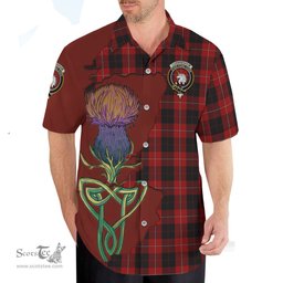 Scottish Cunningham Clan Tartan Crest with Thistle and Scotland Map Tartan Plaid Shirt Scottish Plaid Tartan Plaid - ScotsTee - scotstee.com