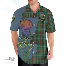 Scottish Gayre Clan Tartan Crest with Thistle and Scotland Map Tartan Plaid Shirt Scottish Plaid Tartan Plaid - ScotsTee - scotstee.com