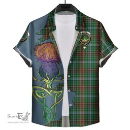 Scottish Gayre Clan Tartan Crest with Thistle and Scotland Map Tartan Plaid Shirt Scottish Plaid Tartan Plaid - ScotsTee - scotstee.com