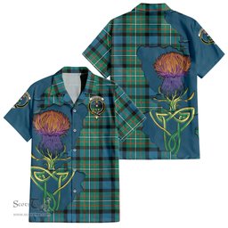 Scottish Ferguson Ancient Clan Tartan Crest with Thistle and Scotland Map Tartan Plaid Shirt Scottish Plaid Tartan Plaid - ScotsTee - scotstee.com
