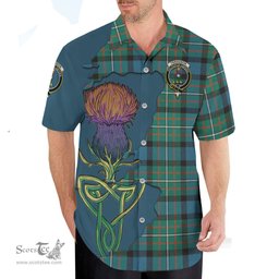 Scottish Ferguson Ancient Clan Tartan Crest with Thistle and Scotland Map Tartan Plaid Shirt Scottish Plaid Tartan Plaid - ScotsTee - scotstee.com