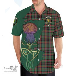 Scottish Cumming Hunting Ancient Clan Tartan Crest with Thistle and Scotland Map Tartan Plaid Shirt Scottish Plaid Tartan Plaid - ScotsTee - scotstee.com
