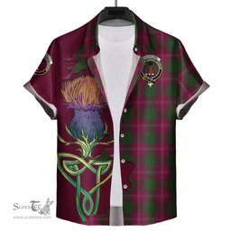 Scottish Crawford Clan Tartan Crest with Thistle and Scotland Map Tartan Plaid Shirt Scottish Plaid Tartan Plaid - ScotsTee - scotstee.com