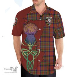 Scottish Hepburn Clan Tartan Crest with Thistle and Scotland Map Tartan Plaid Shirt Scottish Plaid Tartan Plaid - ScotsTee - scotstee.com