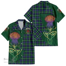 Scottish Farquharson Ancient Clan Tartan Crest with Thistle and Scotland Map Tartan Plaid Shirt Scottish Plaid Tartan Plaid - ScotsTee - scotstee.com