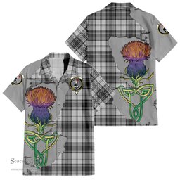 Scottish Glen Clan Tartan Crest with Thistle and Scotland Map Tartan Plaid Shirt Scottish Plaid Tartan Plaid - ScotsTee - scotstee.com