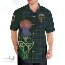 Scottish Gordon Clan Tartan Crest with Thistle and Scotland Map Tartan Plaid Shirt Scottish Plaid Tartan Plaid - ScotsTee - scotstee.com