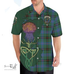 Scottish Davidson Ancient Clan Tartan Crest with Thistle and Scotland Map Tartan Plaid Shirt Scottish Plaid Tartan Plaid - ScotsTee - scotstee.com