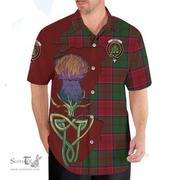 Scottish Grant Clan Tartan Crest with Thistle and Scotland Map Tartan Plaid Shirt Scottish Plaid Tartan Plaid - ScotsTee - scotstee.com
