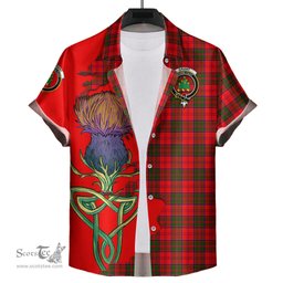 Scottish Grant Modern Clan Tartan Crest with Thistle and Scotland Map Tartan Plaid Shirt Scottish Plaid Tartan Plaid - ScotsTee - scotstee.com