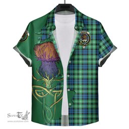 Scottish Graham of Montrose Ancient Clan Tartan Crest with Thistle and Scotland Map Tartan Plaid Shirt Scottish Plaid Tartan Plaid - ScotsTee - scotstee.com