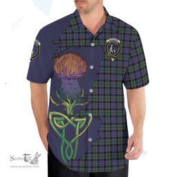 Scottish Fletcher Modern Clan Tartan Crest with Thistle and Scotland Map Tartan Plaid Shirt Scottish Plaid Tartan Plaid - ScotsTee - scotstee.com