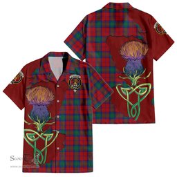 Scottish Fotheringham Modern Clan Tartan Crest with Thistle and Scotland Map Tartan Plaid Shirt Scottish Plaid Tartan Plaid - ScotsTee - scotstee.com
